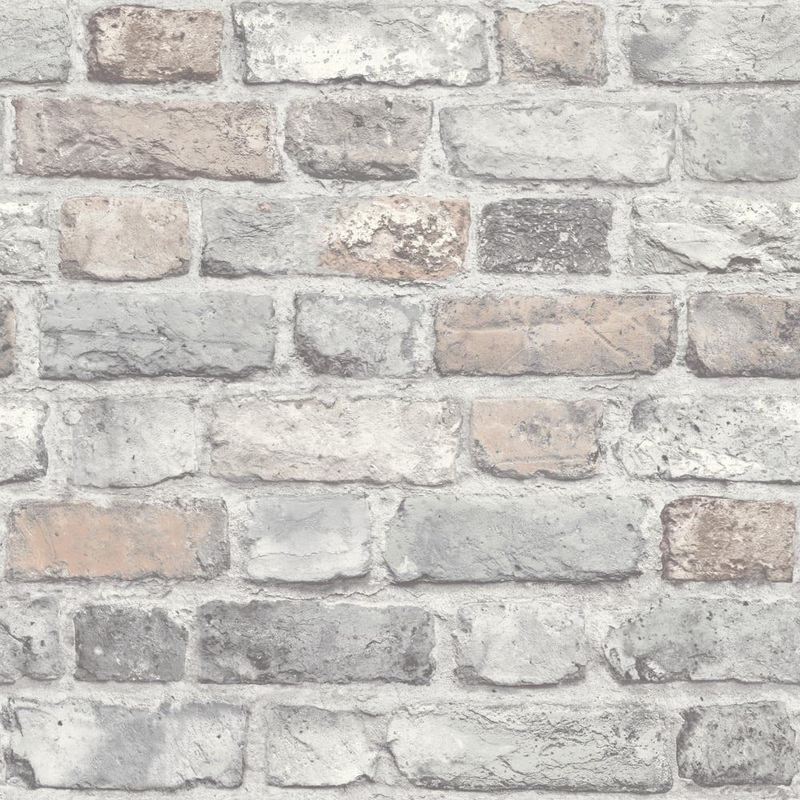 3D Brick Effect Wallpaper Slate Stone Realistic Textured Vinyl Vintage Grandeco