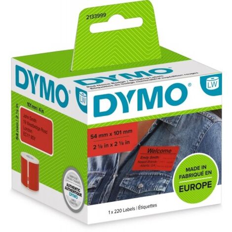 DYMO D1 étiquettes autocollantes authentiques, impression en noir sur fond  blanc, 19 mm x 7 m