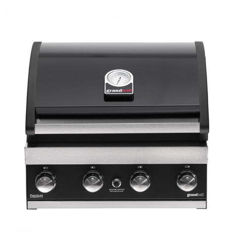 Grandhall Premium G4 Einbau Gasgrill Edelstahl 4 Brenner 14 kW Grill Einbaugrill