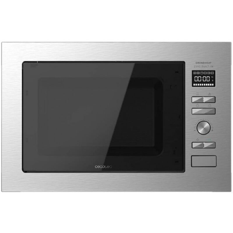 Cecotec - Digitaler Einbau-Mikrowellenherd mit 25 Liter Fassungsvermögen mitGrill und 900 w of Leistung.