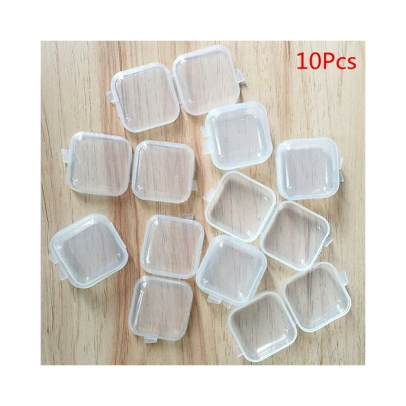 10 pz/set Mini scatola di pillola quadrata di