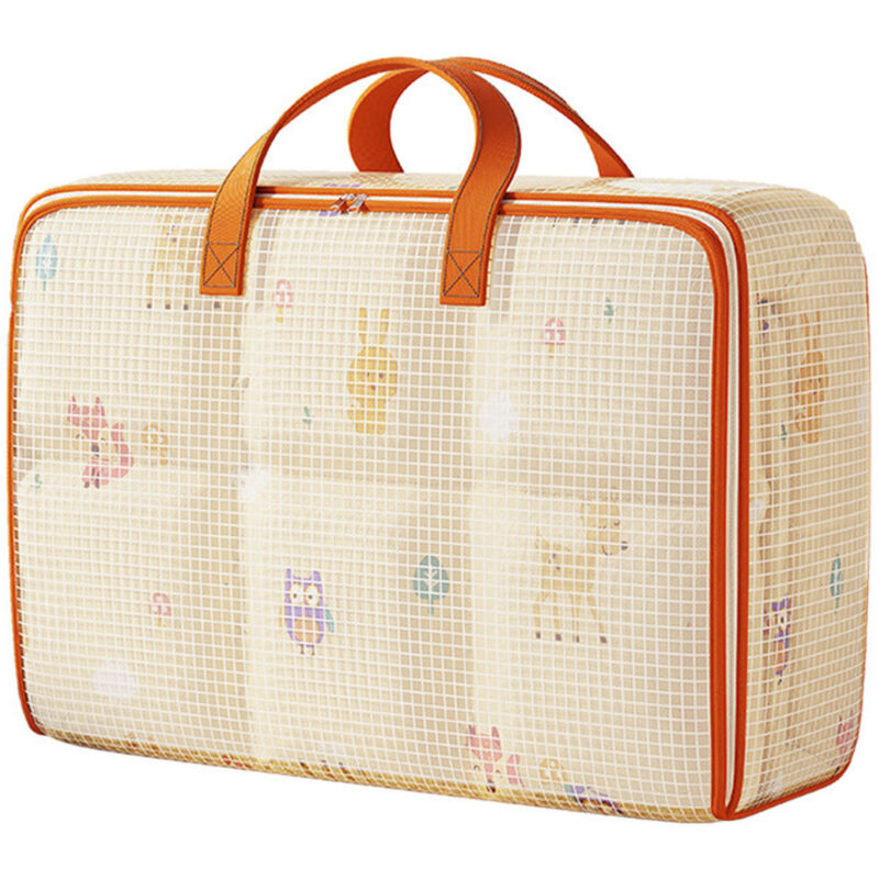 Grands sacs de déménagement transparents avec fermetures éclair, sacs de rangement pliables robustes pour un rangement organisé des vêtements, des