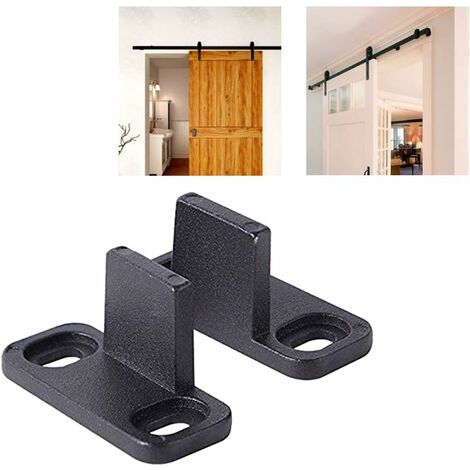 Grange Porte Guide Réglable Matériel Anti- Balançant Accessoires Bas Bruit Coulissant Pièces Bas Support Fixation Acier Carbone Durable Ultra Sth Sol，Irisfr，2 Pièces