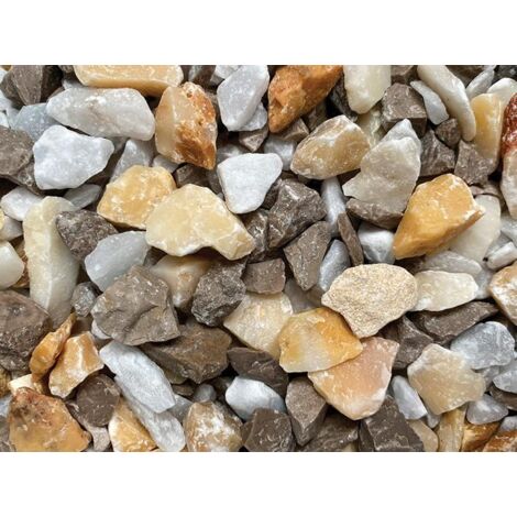 Graniglia miscelata, granulato per giardino, Aurora 8-16 mm (40 sacchi da 25 Kg)