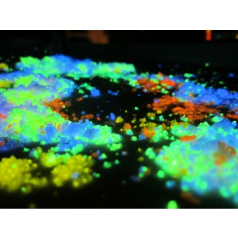 Graniglia/Sabbia in vetro fosforescente che si illumina al buio per decorazione 1/2mm - Peso: 50 Grammi - Colore: Multicolor