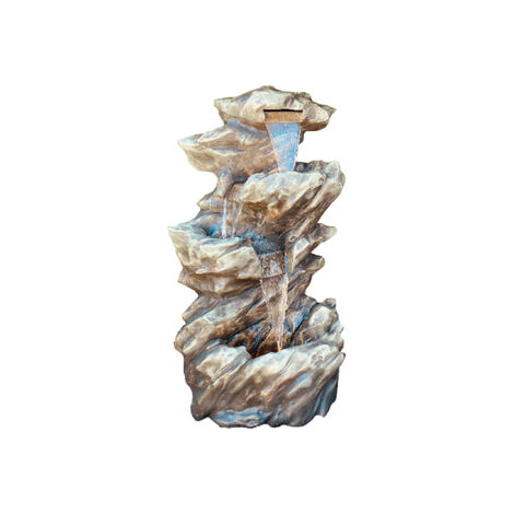 Granimex Suave Polyresin Wasserspiel mit Pumpe LED-Beleuchtung Zierbrunnen 55x44x101 cm