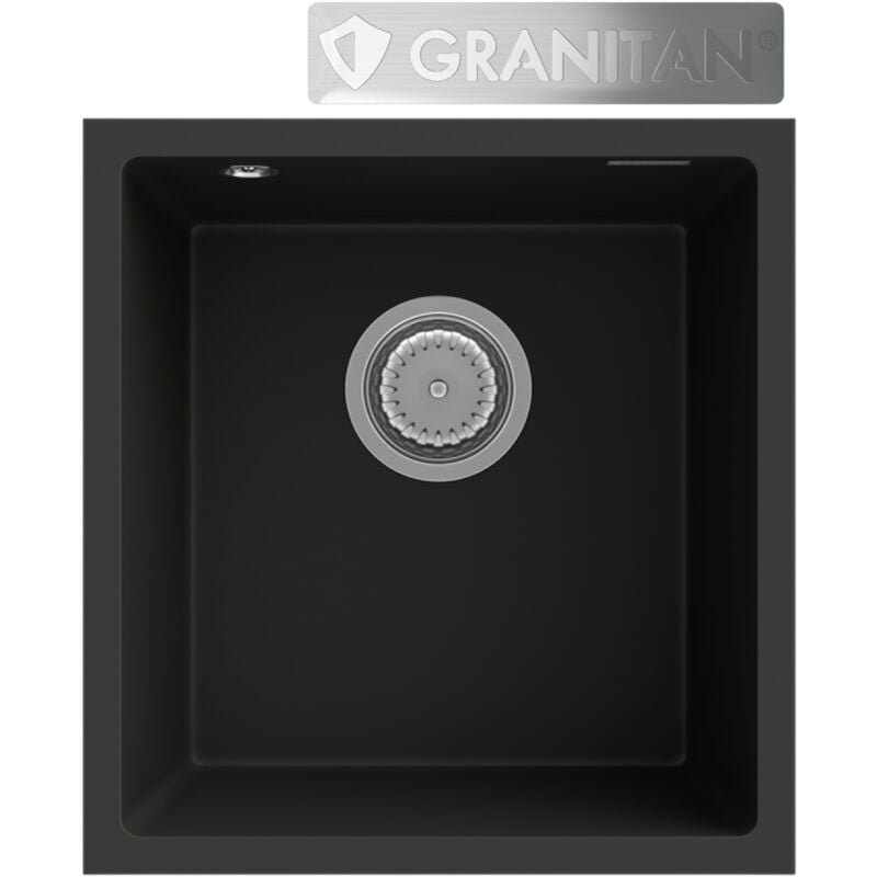 Granitan - granit évier sous plan siphon chrome mini 45