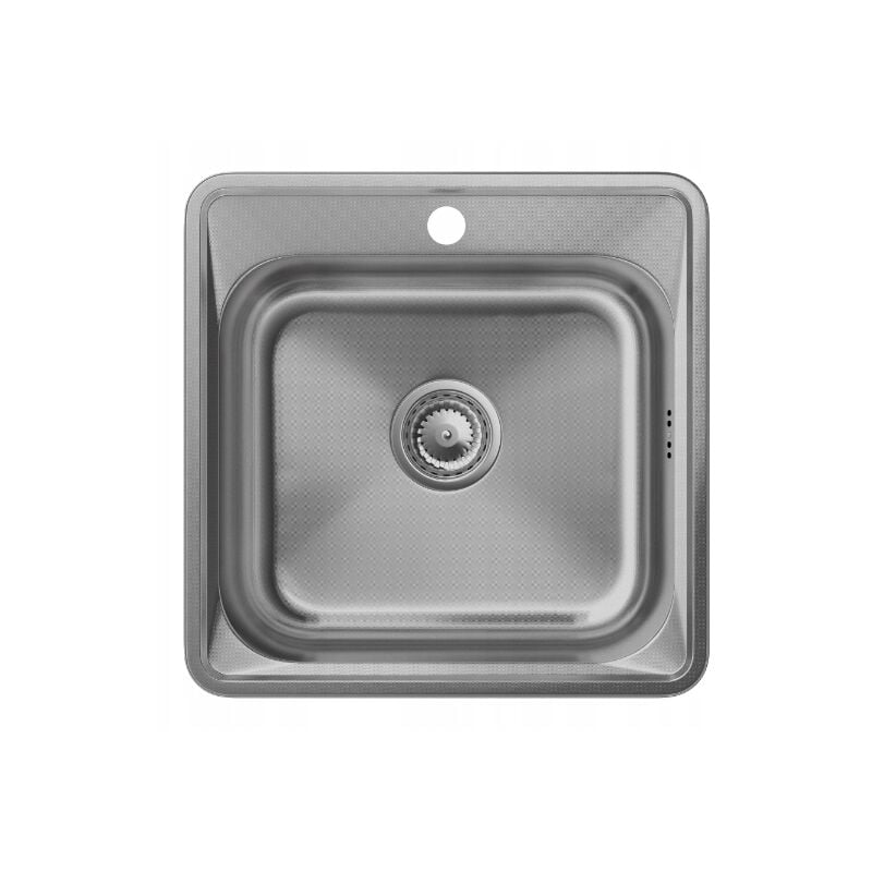 Granitan - vier En Acier Inoxydable Carré 1 Bac Avec Décor Turi48