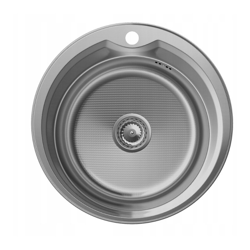 Granitan - vier En Acier Inoxydable Rond 1 Bac Decor Apulia51