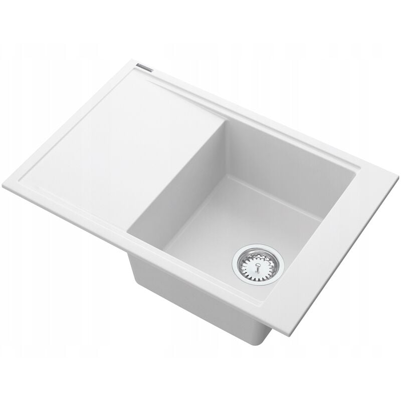 Granitan - vier En Granit Avec 1 Bac Et Égouttoir - Gris