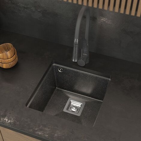 Granitan Évier Suspendu En Granit Napo 420 - Noir