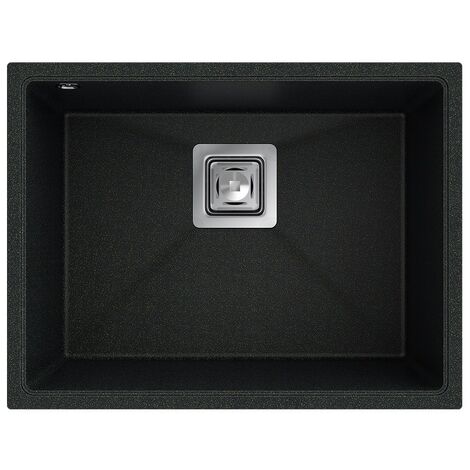 Granitan Évier Suspendu Napo 550 Avec Particules D'Or - Noir