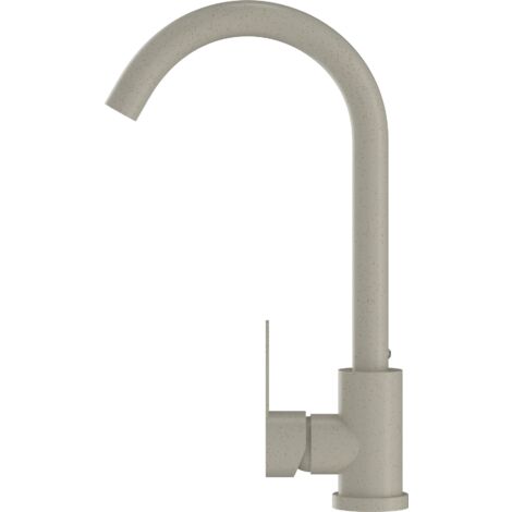 Granitan – Mitigeur de cuisine beige avec bec pivotant 360° – Hauteur 300mm – Finition élégante – Installation simplifiée avec kit inclus