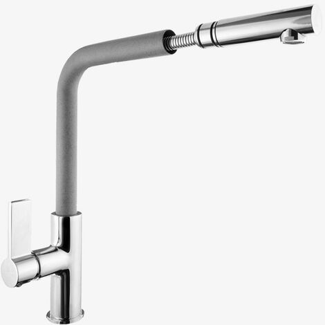 Granitan Mitigeur Robinet De Cuisine Avec Bec Extensible - Gris