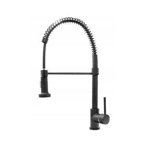 Granitan Robinet de cuisine rétro en spirale noir