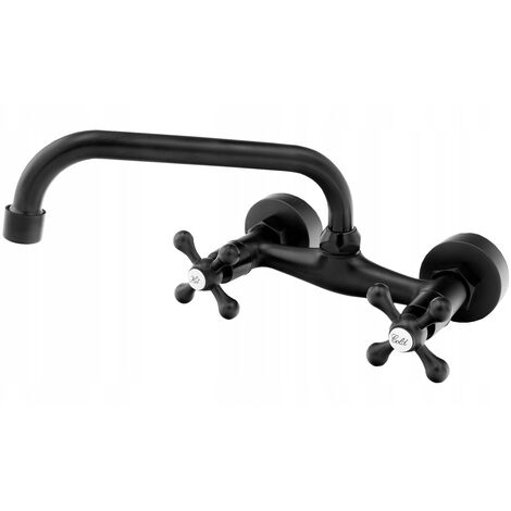 Granitan Robinet De Lavabo De Cuisine Rétro Noir