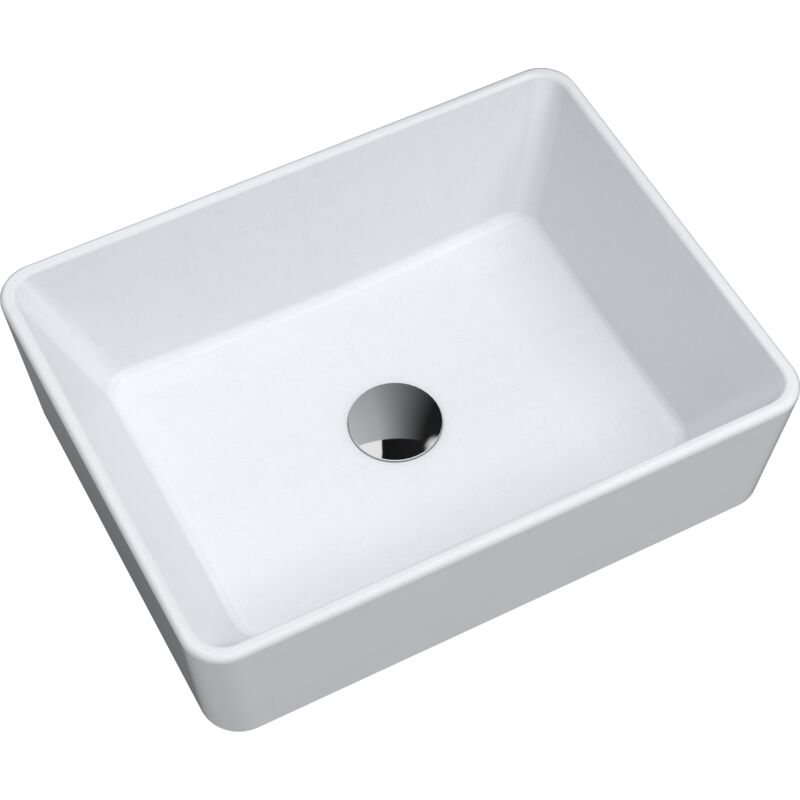 Vasque à Poser Carrée En Granit Blanc Merano - Granitan