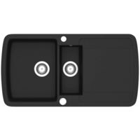 Granite Kitchen Sink Double Basin Black