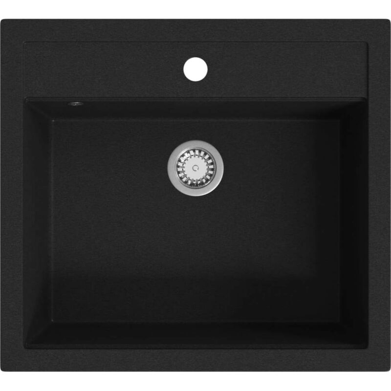 Granite Kitchen Sink Single Basin Black