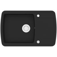 Granite Kitchen Sink Single Basin Black