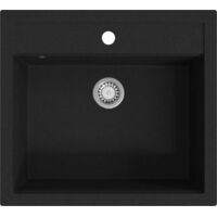 Granite Kitchen Sink Single Basin Black