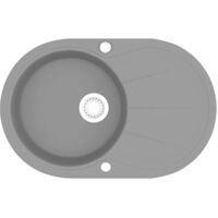 Granite Kitchen Sink Single Basin Oval Grey