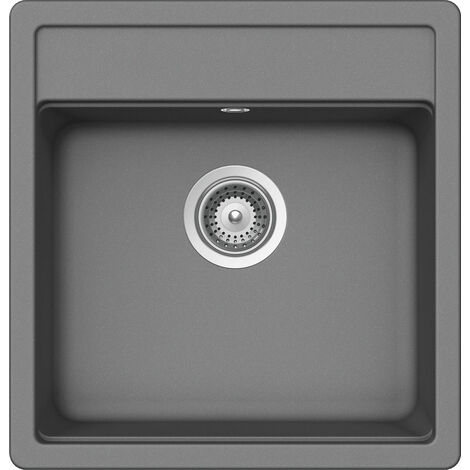 Granitspüle Victory S490.60 - light gray, ab 50er Unterschrank, 490 x 510 mm inkl. Drehexcentergarnitur