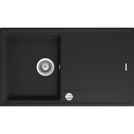 Granitspüle Victory S780.10 - deep black, ab 45er Unterschrank, 78 x 50 cm
