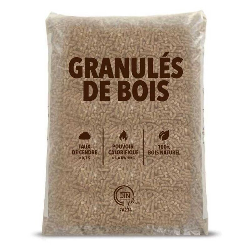 Palette de 144 Sacs de granulés de Bois 15 kg soit 2,16 T de Pellets de Bois DIN + Sud' Granulés Livraison Gratuite