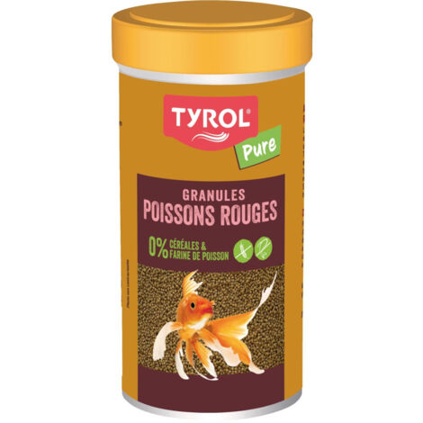 Granulés pour poissons rouges TYROL 250 ml — 4 insectes, sans colorants ni céréales