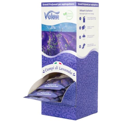 GRANULI PROFUMATI VELAN DISPENSER 25 BUSTINE PROFUMO CAMPI DI LAVANDA