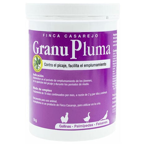 Granupluma - Suplemento vitamínico para Fortalecer Las Plumas de gallina - Favorece el emplumamiento - Previene el picaje en Aves