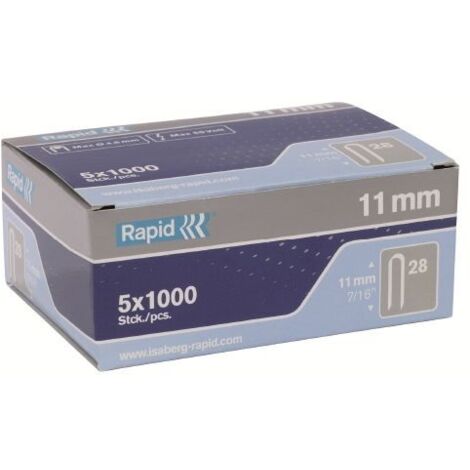 Grapa Elec Cable 09Mm Nº28 Rapid 5.000 Pz