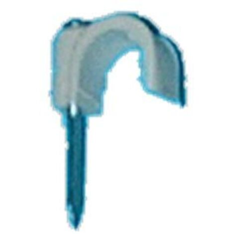 Grapa Electricidad  Cable 07Mm Blanco Fer 100 Pz
