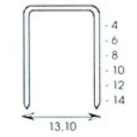 Grapa grapadora modelo 58 14mm acero clavex 5.000 pz