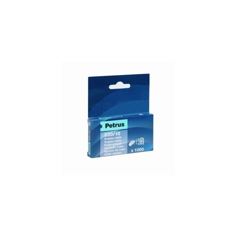 

Grapa Grapadora Cable 4Mm Modelo 330 10Mm Acero Petrus 1.000 Pz
