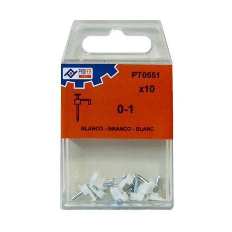 GRAPA PLASTICO BLANCO 0-1 C/10