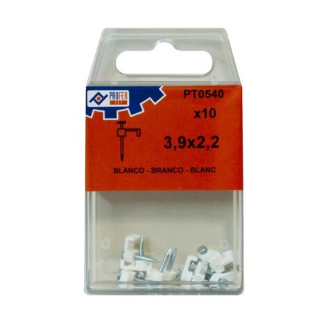 GRAPA PLASTICO BLANCO N.7 C/8