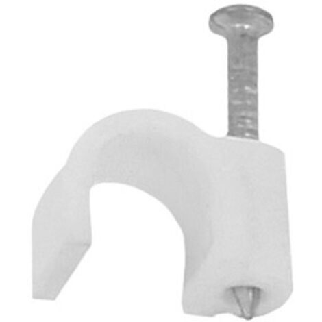 Grapa Redonda + Clavo 7mm Blanco 3441