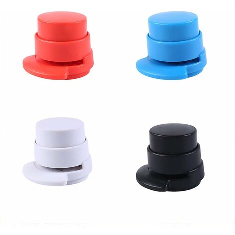 Grapadora de oficina, grapadora de papelería de 4 piezas, grapadoras sin aguja, grapadora portátil sin grapas, mini grapadora, para la escuela, la oficina, el hogar (color aleatorio)