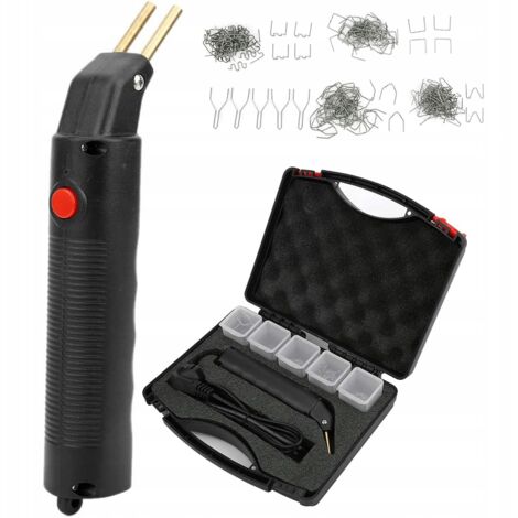 Grapadora de plastico negra en maleta 100W + 205 grapas