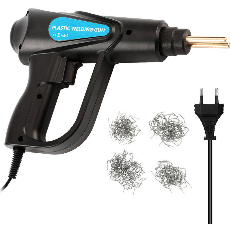 Grapadoras calientes de 90 W, kit de reparación de parachoques de coche para máquina de soldar de plástico, 4 tipos de grapas planas/esquinas