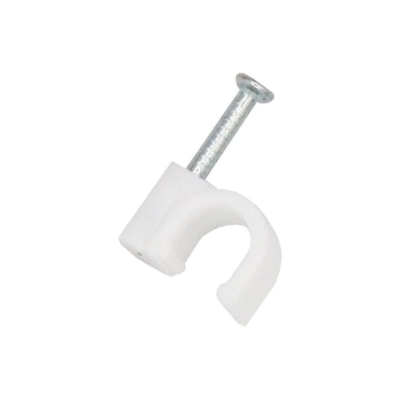 

Caja 100 grapas cable redondo 9mm blanco