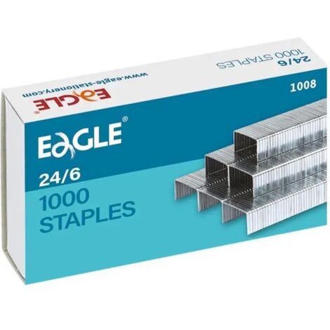 Grapas de oficina Eagle 24/6 - 1000 unidades de Tung Yung