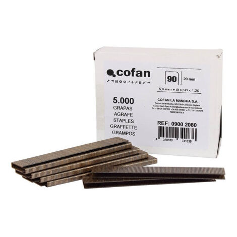 Grapas modelo 90 de 38mm para Grapadoras                                                     Longitud 20mm (5.000 PCS)