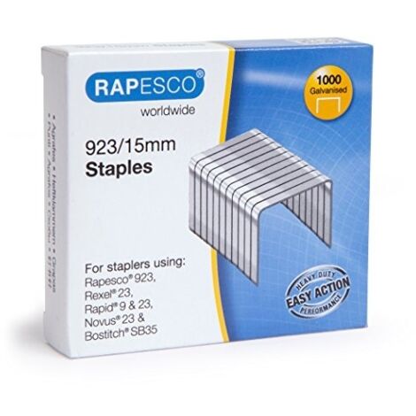 Grapas rapesco galvanizada 923/15 caja de 1000 unidades