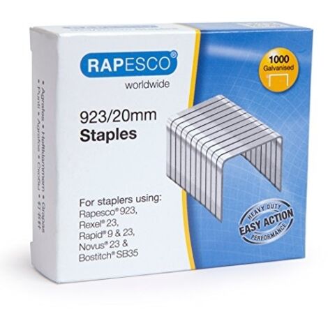 Grapas rapesco galvanizada 923/20 caja de 1000 unidades