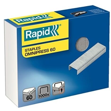 Grapas rapid omnipress 60 galvanizadas caja de 1000 grapas