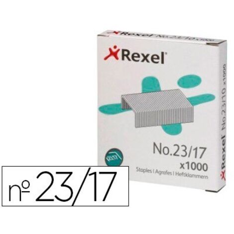 Grapas rexel 23/17 acero caja 1000 unidades