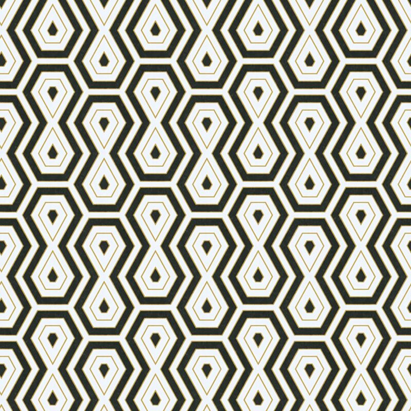 Graphic wallpaper wall Profhome 377075 non-woven wallpaper smooth with geometric shapes matt gold black white 5.33 m2 (57 ft2) - gold